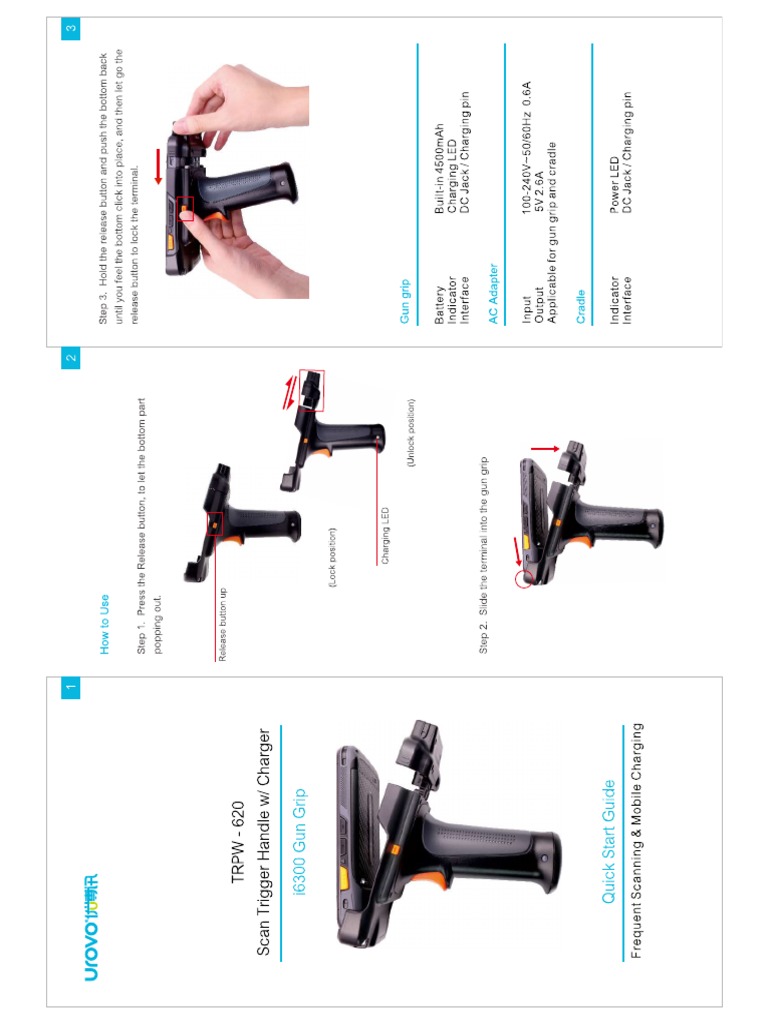 TRPW-620 - Scan Trigger Handle With Charger - I6300 Gun Grip | PDF