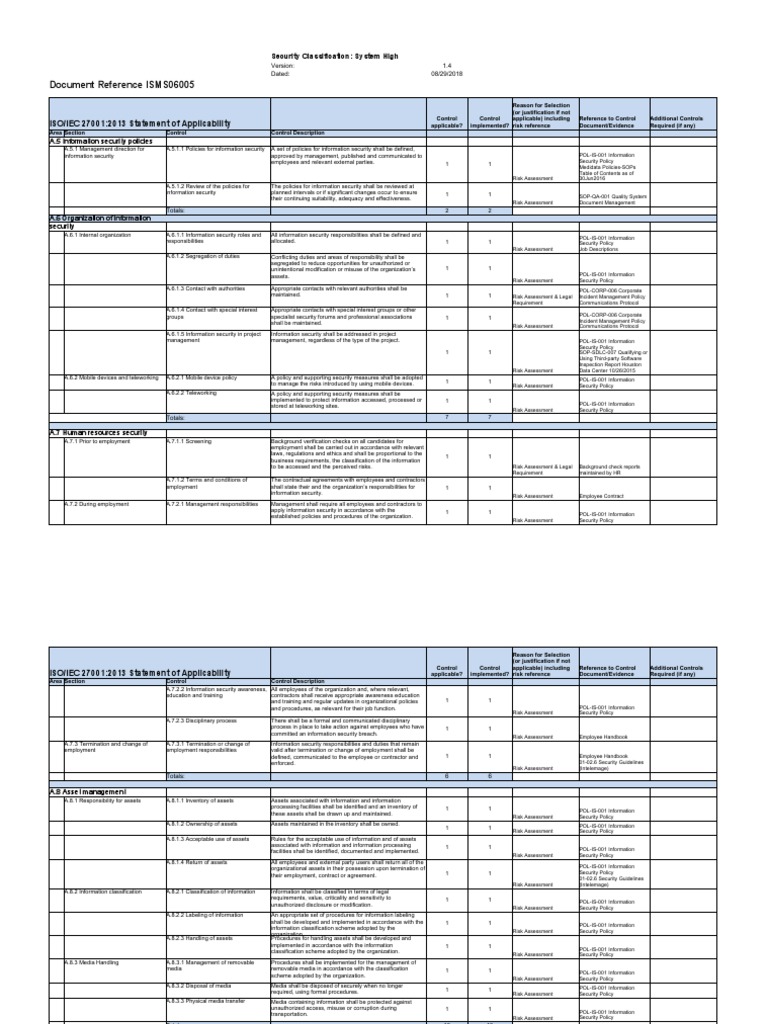 ISO/IEC 27001 Compliance Overview | PDF | Information Security | Access ...