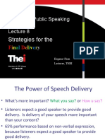 Public Speaking Session 8 - Strategies For Final Delivery
