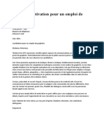 Lettre de Motivation Pour Un Emploi de Graphiste