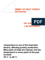 The Management of Heat Stress Through Nutrition