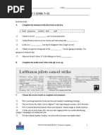 Progress Test 1 (Units 1-3) : A Complete The Sentences With The Words in The Box