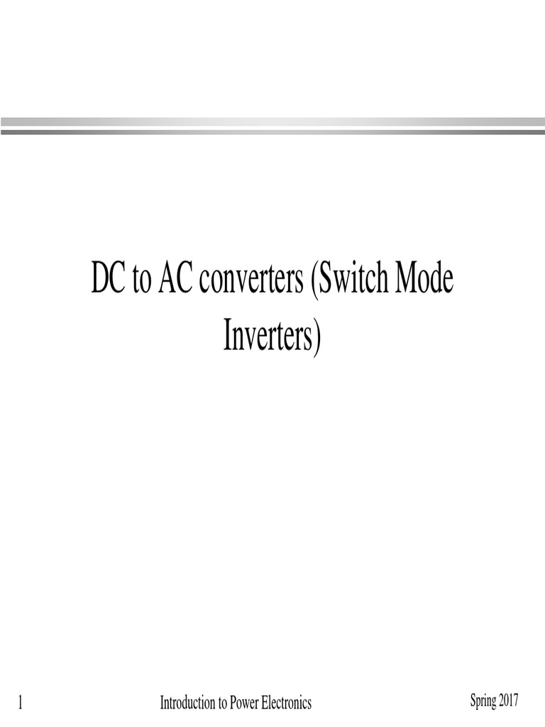 Power Electronics: Inverters Overview | PDF | Power Inverter | Power ...