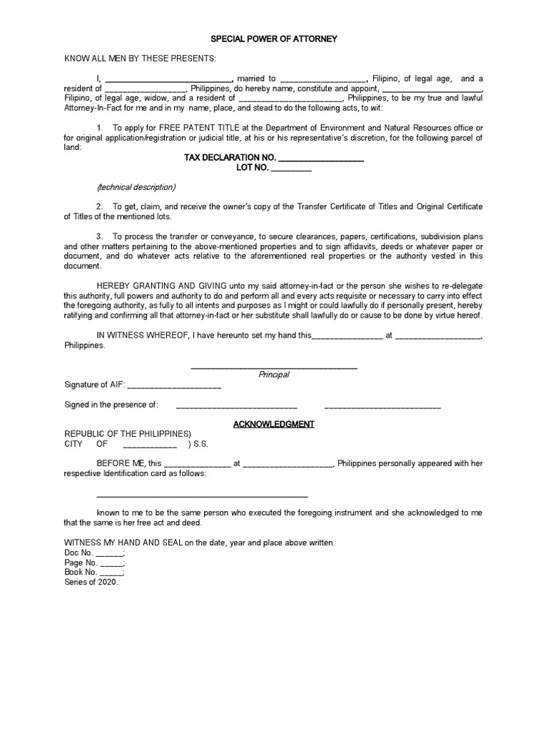 SPA - To Process Title - Template | PDF | Law