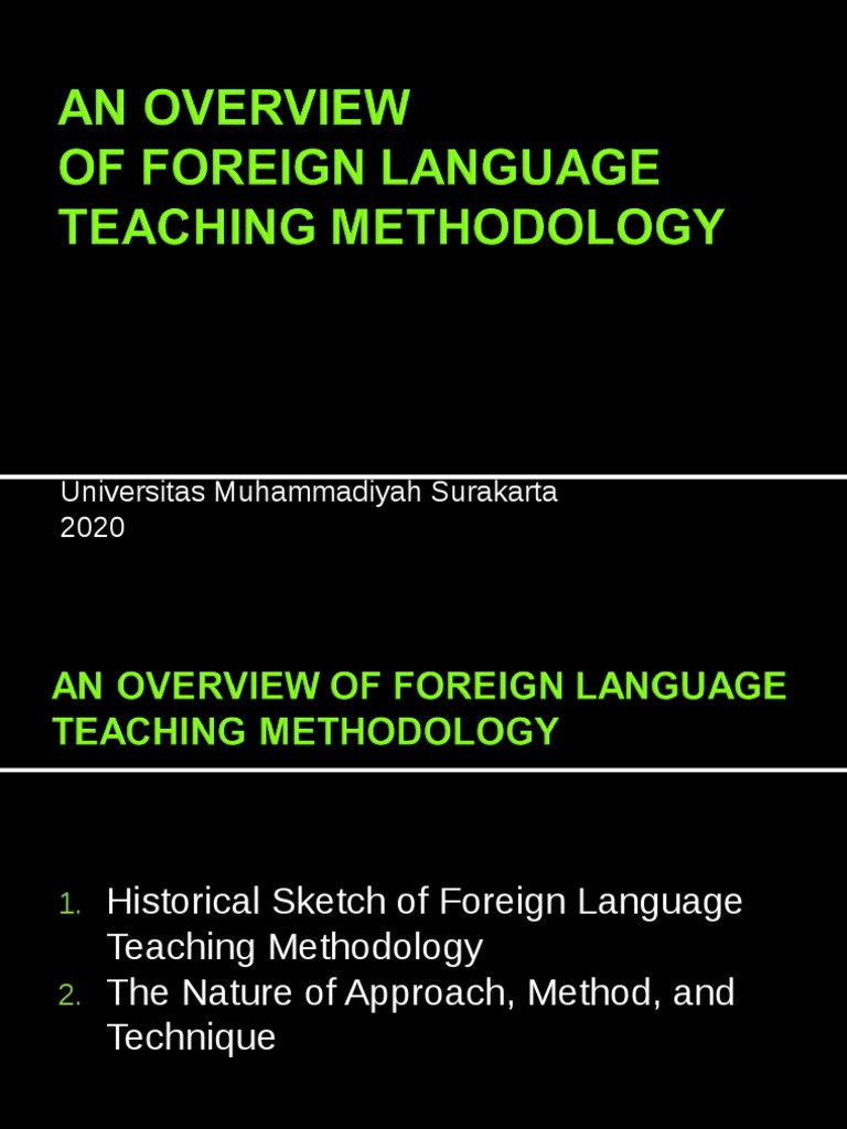 Evolution of Foreign Language Methods | PDF | Language Education ...