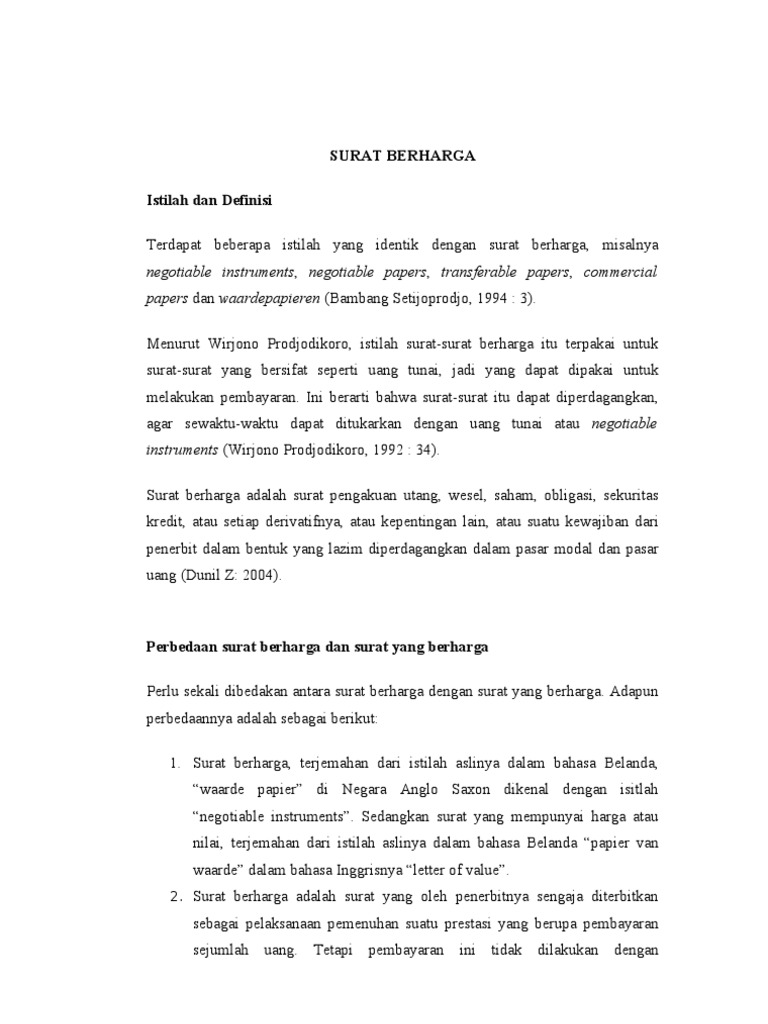 Surat Berharga