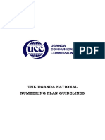 The Uganda National Numbering Plan (Under Review)