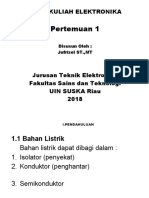 Pertemuan 1: Mata Kuliah Elektronika