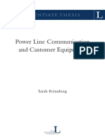 Power Line Communication and Customer Equipment: Licentiatethesis