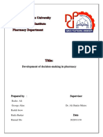 Development of Decision-Making in Pharmacy