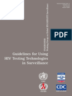 Guidelines For Using HIV Testing Technologies in Surveillance