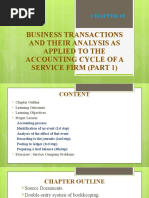 Business Transactions and Their Analysis As Applied To The Accounting Cycle of A Service Firm (Part 1)