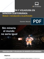 MINT Clase 1 PERFORACI N Y VOLADURA EN MINER A SUBTERR NEA