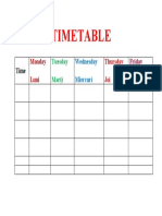 TIMETABLE