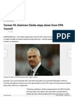 Former FA Chairman Clarke Steps Down From FIFA Council