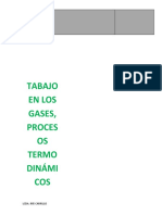 Leyes de La Termodinámica. Trabajo en Los Gases