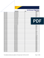 Jet Airways Flight Schedules