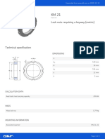 Lock Nuts Requiring A Keyway (Metric) : Dimensions