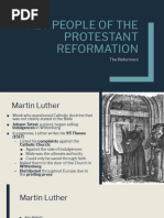 PEOPLE OF THE PROTESTANT REFORMATION Slides