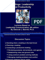 Meetings: Leadership and Productivity: Lectures Based On by Deborah J. Barrett, PH.D