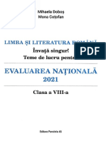 Evaluare Nationala 2021. Limba Si Literatura Romana - Clasa 8 - Mona Cotofan, Mihaela Dobos PDF