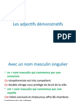 Les Adjectifs Démonstratifs