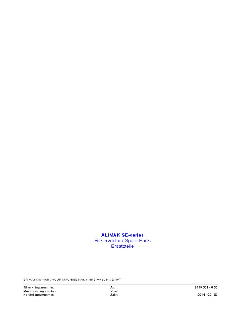 Spare Parts Manual PDF | PDF