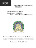 Probability Theory and Stochastic Process (EC305ES)