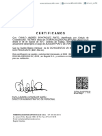 Arturo Calle Cert PDF