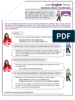 Grammar Videos: Conditionals: Remember To Watch The Video First! Then Read The