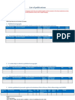 List of Publications: 1 Published Monographs