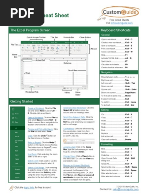Google Sheets Intermediate Reference And Cheat Sheet:, 54% OFF