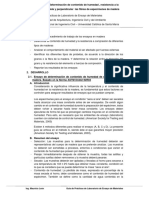 Determinación de contenido de humedad y resistencia a la compresión de maderas