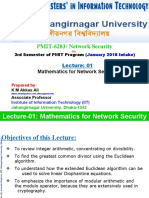 PMIT-6203 Network Security - Lecture 01 Mathematics For Network Security