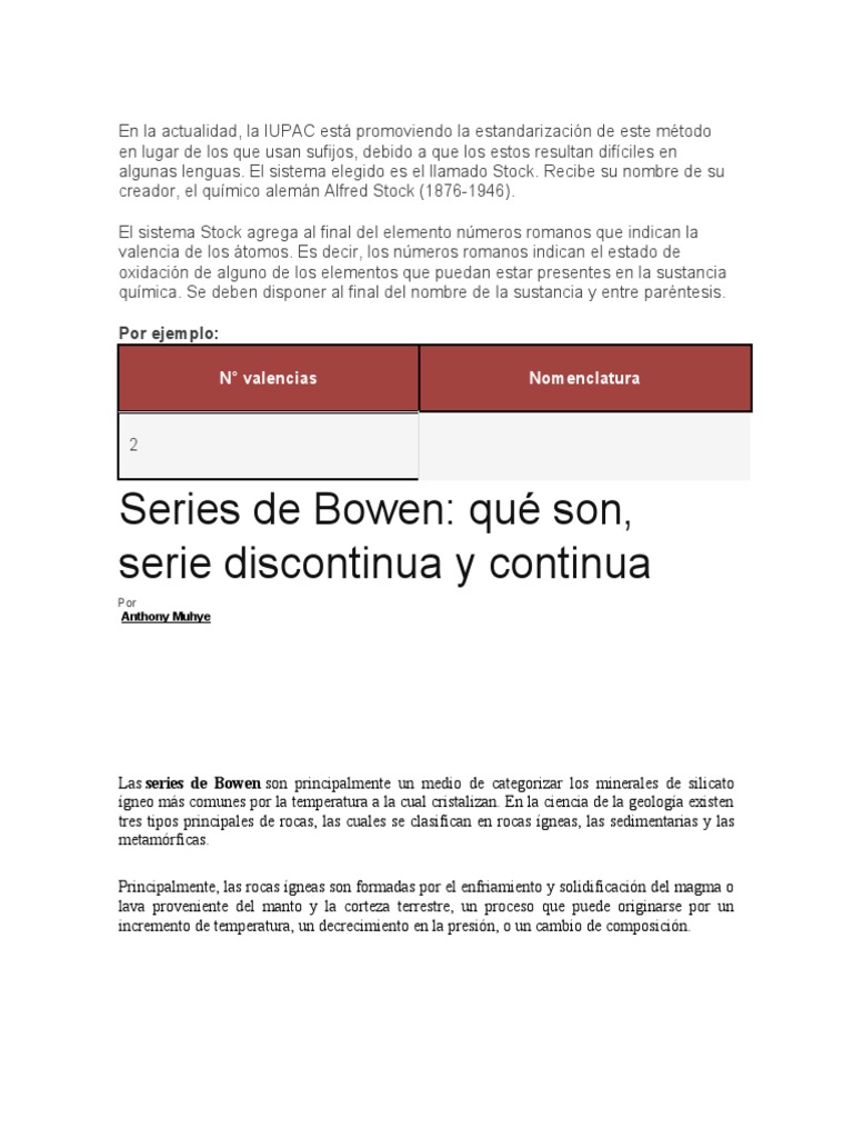 Series de Bowen Qué Son, Serie Discontinua y Continua Por Ejemplo