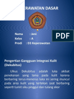 Tugas Keperawatan Dasar Gangguan Integritas Kulit (Dekubitus)