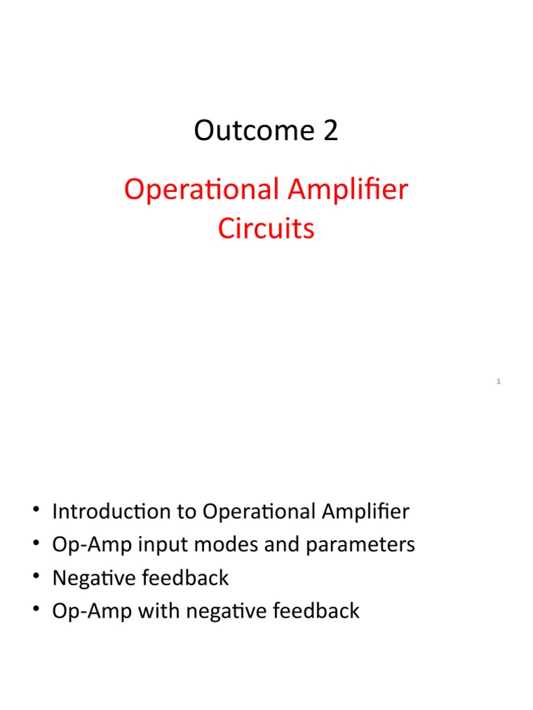 2 Operational Amplifier Circuits PDF Operational Amplifier