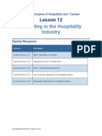 Marketing in The Hospitality Industry: Lesson 12
