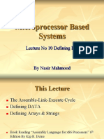 10 Microprocessor Systems Lecture No 10 Defining Data