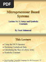 11 Microprocessor Systems  Lecture  No 11 Arrays and Symbolic Constants