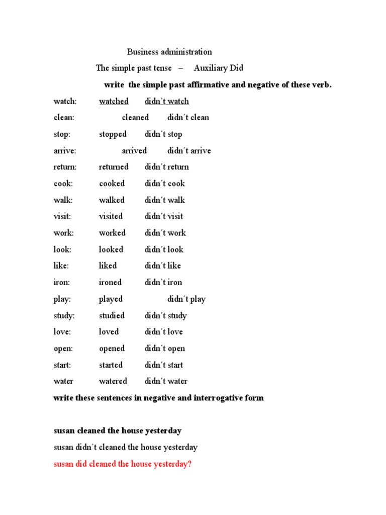 Simple Past Tense Exercises Guide | PDF | Morphology | Linguistic Typology