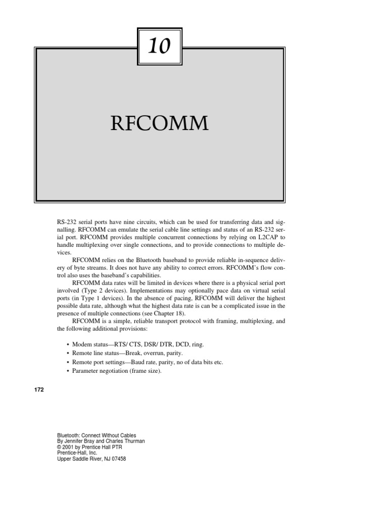 Rfcomm Tutorial | PDF | Bluetooth | Telecommunications