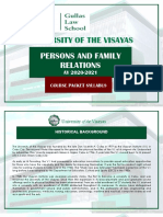 UV Persons and Family Relations Course Syllabus