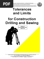 Tolerances and Limits For Construction Drilling and Sawing: Edition E Second Edition May 2006 Final