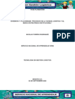 Evidencia 1 Flujograma "Procesos de La Cadena Logística y El Marco Estratégico Institucional"