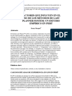 Influencia de Factores en La Implementacion Del LPS en Perú