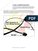 GM MAF Cable - Installation Instructions