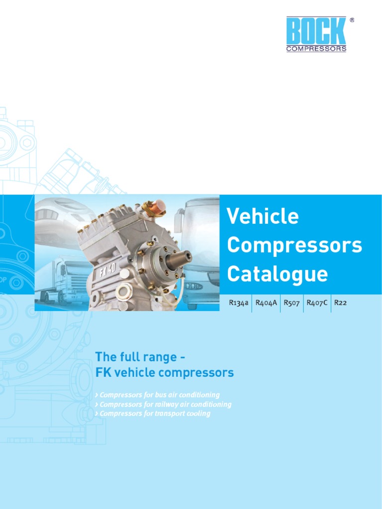 Bock Vehicle Refrigerant Compressor Catalogue PDF Air