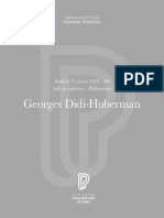 Georges Didi-Huberman: Vendredi 31 Janvier 2020 - 19h Salle de Conférence - Philharmonie
