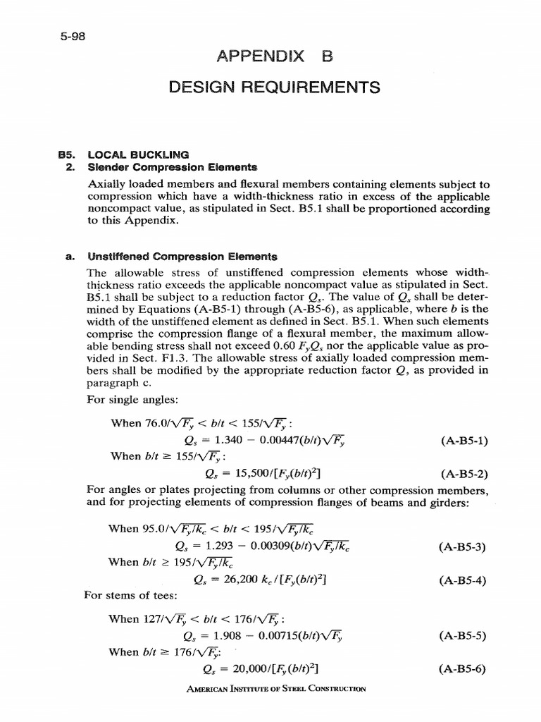 Requerimientos Apendice | Download Free PDF | Buckling | Bending